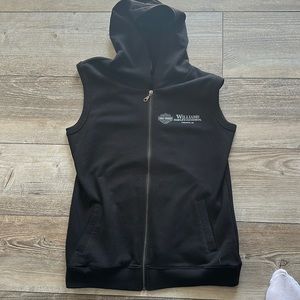 Harley Davidson Sweatshirt Vest with silver studs on back
